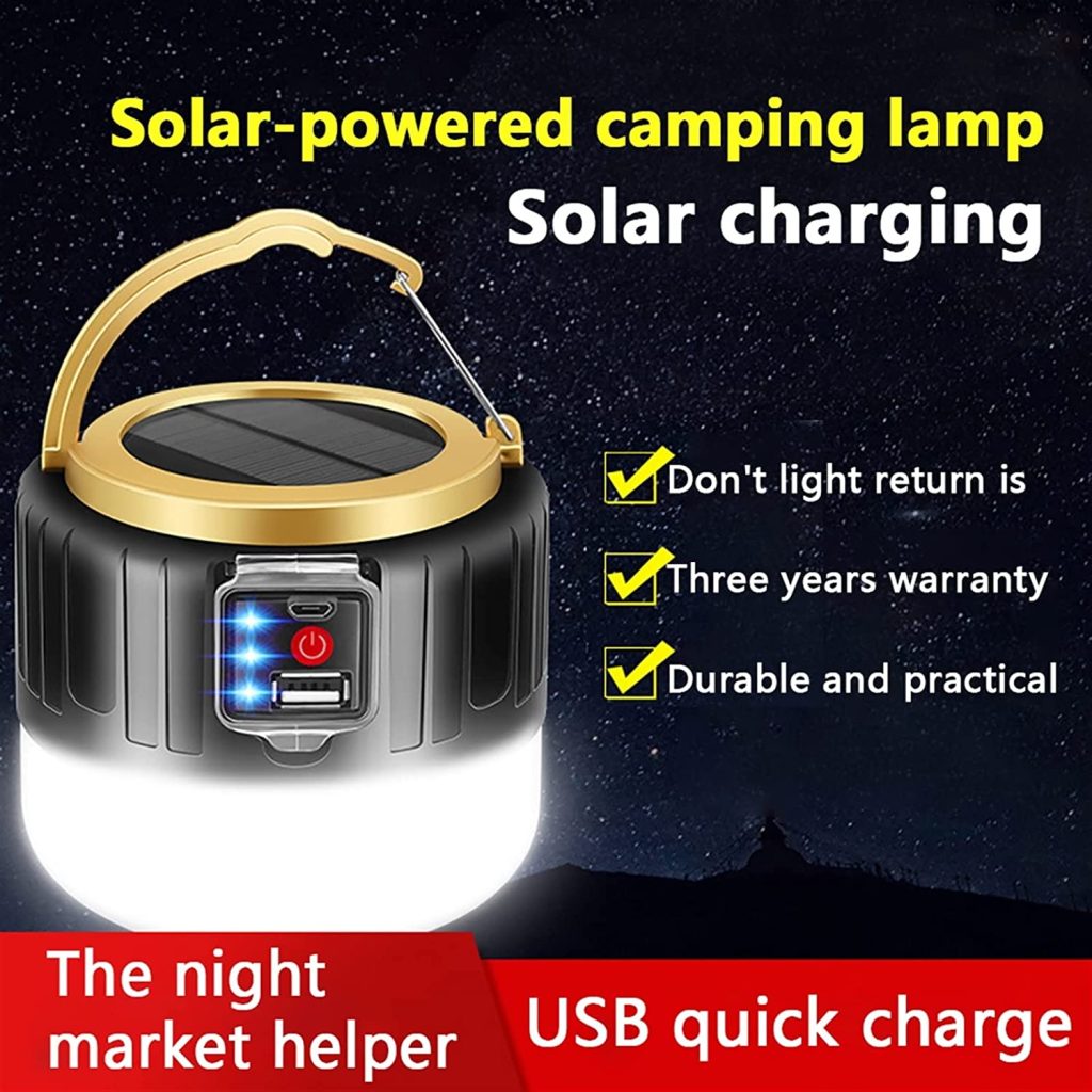 solar led camping lamp
