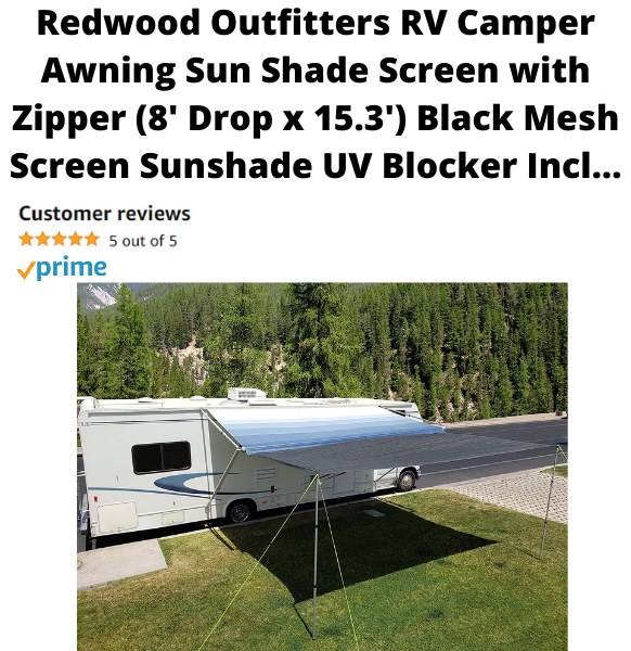 rv camper sun shade screen