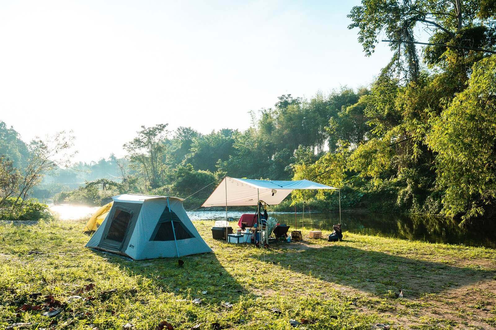 tent in a campsite